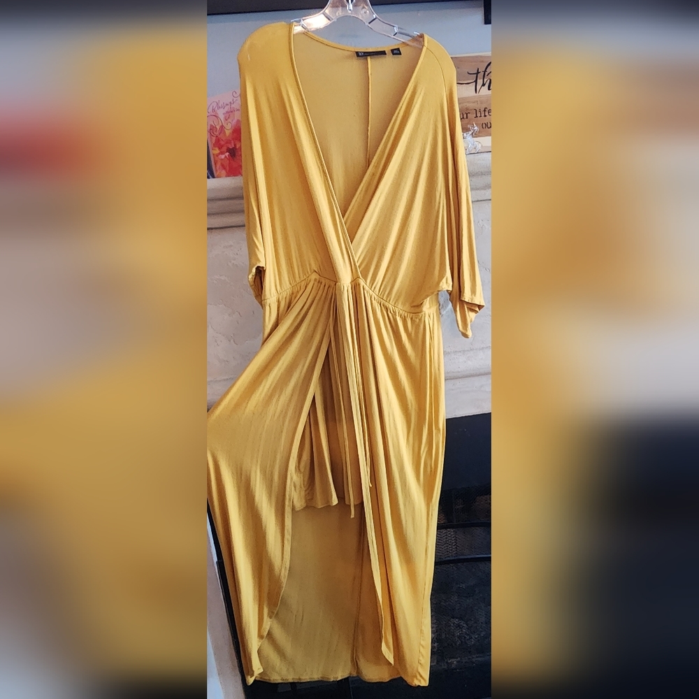 Yellow New York & Company high-low dress, size XXL